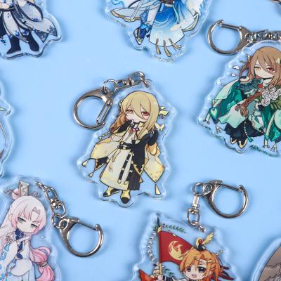 China Promotional clear plastic keychains gift/decoration gift/souvenior China manufacture free sample your own design anime acrylic key chain for bag for sale