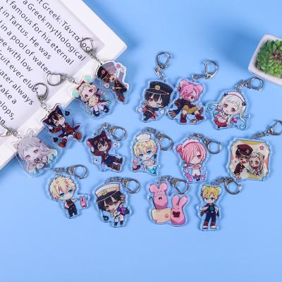 China Promotional Gift/Wholesale Custom Decoration Gift/Souvenior Double Sided Anime Acrylic Personalized Charm Transparent Holographic Acrylic Keychains for sale