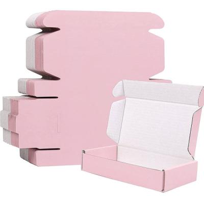 China High Quality Recycled Materials Pink Color Folding Cardboard Box Packaging Custom Logo Printing Shipping Boxes Mail Box for sale