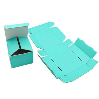 China Blue Color Materials Blue Color Recycled Logo Printing Corrugated Jewelry Packaging Shipping Cardboard Custom Paper Folding Gift Box For Shipping for sale