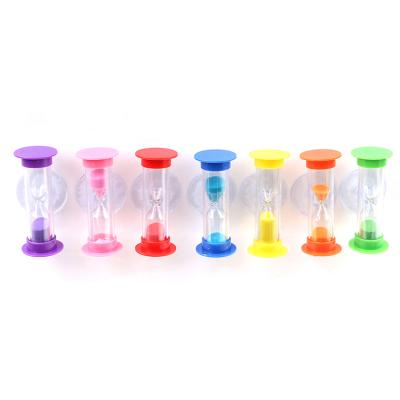 China Water Saving Tooth Brushing Timer Minimalist Colorful Glass Hourglass 3 Minute Shower Timer for sale