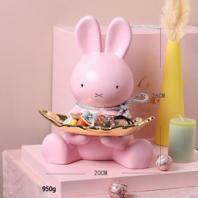 China Contemporary Hot Sale Nordic Running Table Top Hotel Room Decoration Home Decor Rabbit Tray for sale