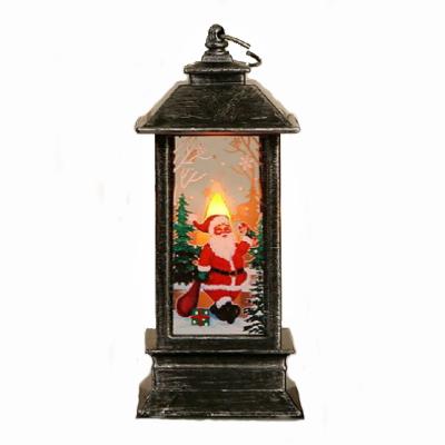 China Traditional Christmas Santa Claus Snowman Candlestick Hogar LED Table Lamp Night Light Home Decor 20cm Holiday Decor for sale