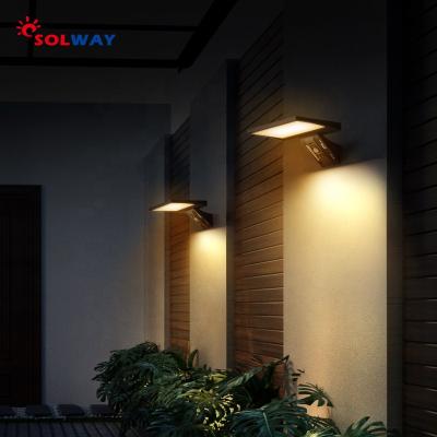 China Waterproof Outdoor Garden Solway Plant Outlet IP65 Wireless Balcony Lighting Outdoor Project Motion Sensor Solar Wall Light for sale