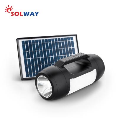 China Home Power Panel Camping Power Bank Phone Lantern Multifunctional Home Radio Emergency Solway Light Small Solar System Kit for sale