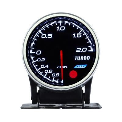 China All Car Race Car Gauge 52/60MM LED 7 Color Push Gauge 3 Bar Popular Designed High Grade 30 PSI for sale