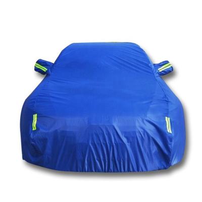 China Universal Car Body Full Covers Dust Sun Snow Ice Shade UV Car Cover Light Silver Auto Car Exterior Protector Cover Size M-YXL for sale