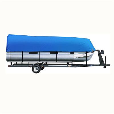 China Oxford 300D 600D Polyester Outdoor Protection Waterproof Inflatable Marine Trailerable Boat Cover UV-Protected Dustproof Universal T-Boat Cover for sale