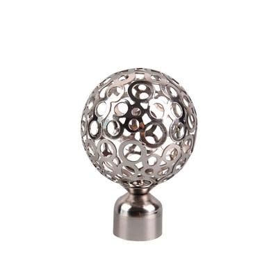 China Anti-rust decorative popular style aluminum curtain rod metal curtain finial for sale