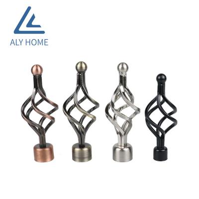 China Good Quality Competitive Customizable Metal Curtain Finials For Curtain Pipe for sale