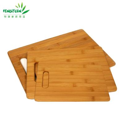 China Disposable Eco - Friendly Universal Bamboo Cutting Boards Set Of 3 With Handle for sale