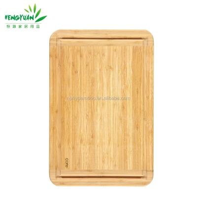 China New Design 18x12 Sustainable Bamboo Cutting Board Engraved Grooves for sale