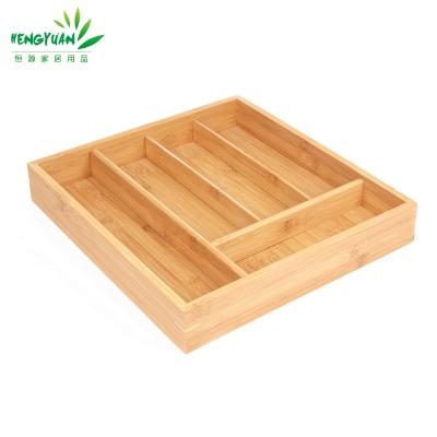 China Cheap viable hot sale kitchen drawer cutlery organizer bamboo tray for sale