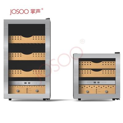 China Hotel josoo OEM ODM desktop single zone humidor electric cigar display cabinet wood humidors for sale for sale