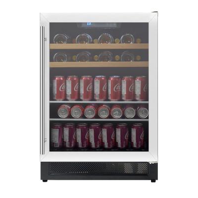 China Hotel Josoo 145L built in cellar compressor wine storage cabinet stainless steel door drink and wine cooler for sale