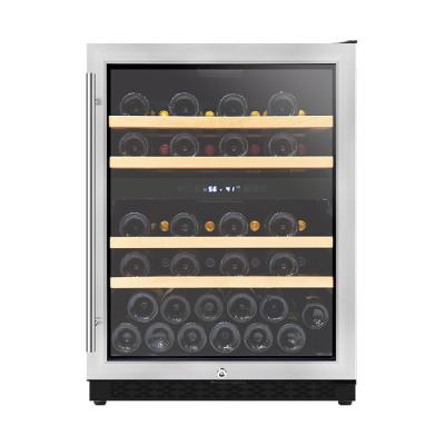 China Constant Temperature Stainless Steel Glass Commercial Double Refrigerator, Cellar Rack, Wine Storage Josoo Area Cooler for sale