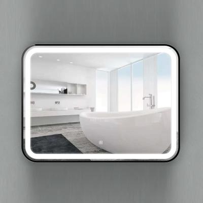 China Modern Wall Mounted Vanity Illuminated Smart Mirror With Led Lights For Hotel Home Bathroom for sale