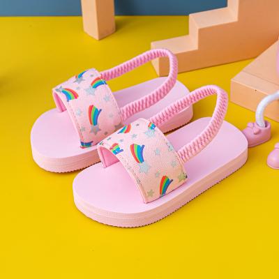 China Original Happy Anti-odor 2021 Summer Children's Sandals Beach Soft Baby Toddler Girl Sandals Slipper for sale