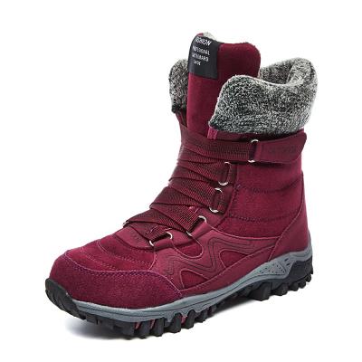 China Anti-odor New Arrival Lady Shoes Winter Fleece High Top Outer Lining Add Wool Artificial Short Women Warm Boots High Cut Increase Shoes for sale