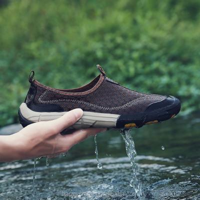 China Fashion Design Mesh Leather Men's Breathable Shoes In Summer Trendy Outdoor Sports Water Shoes Men Wading Shoes for sale