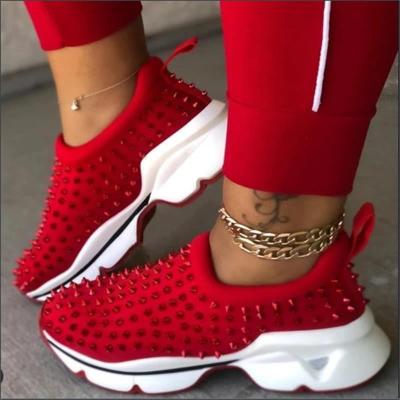 China Wholesale Women's Casual Shoes Ladies Breathable Sneakers Fashion Walking Shoes Thick Bottom Leopard Print for sale