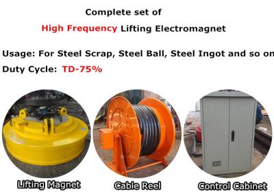 China High Frequency Circular Lifting Electro Magnet for Steel Scrap/ Ingot/ Steel Ball Lifting for sale