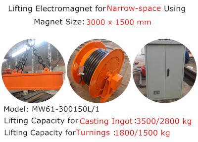 China Narrow-space Using Oval Shape Lifting Magnet MW61-300150L/1 for sale