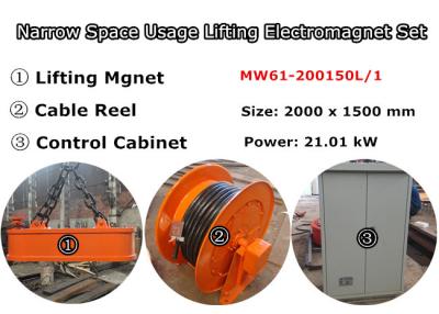 China Narrow Space Liffting Electromagnet Set MW61-200150L/1 for sale