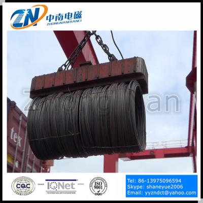 China Rectangular Lifting Electro Magnet with Special Magnetic Pole for Wire Coil Rod MW19-60072L/1 for sale