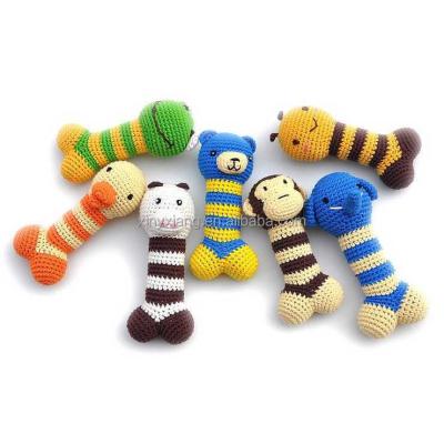 China Factory Viable Wholesale Knit Talents Organic Cotton Crochet Dog Toys, Small Dog Chew Toy Organic Cotton Clean Teeth and Gums Knit Toys for sale