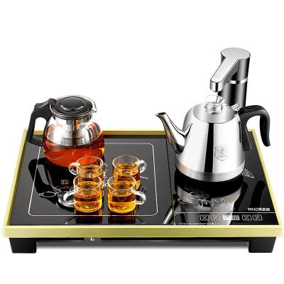 China 360 Degree Rotation Low Rotation Household Appliance Household Stainless Steel 1350W Household Electric Kettle With Teapot Set Tray for sale