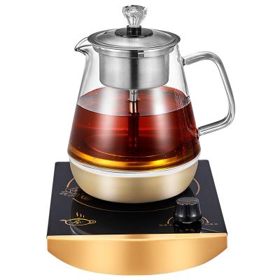 China 360 Degree Base Kettle Flower Pot Multifunctional Automatic Rotate Health Pot Thicker Glass Electric Teapot Boiling Dark Tea Maker for sale