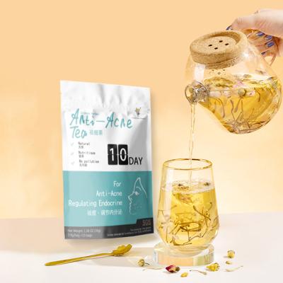 China Chinese Tea Tea Bags Blends Detox Herbal Tea Anti Acne Skin Beauty Flavor Tea for sale