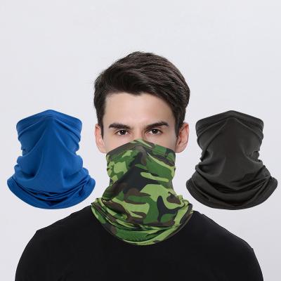 China Wholesale Breathable Outdoor Sport Cycling Multifunctional Ice Silk Neck Cuff Tube Scarf Climbing Sunshade Anti-UV Bandanas For Women Men for sale