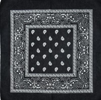 China Fashion Cashew Flower Square Towel Cotton Printed New Hip Hop Square Towel Bandana Headwear Square Handkerchief for sale