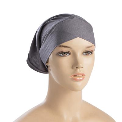 China New Modal Crossover Hat Cap Basing Hijabs Headscarf Cotton Hijab Woman Inner Turban Hijab for sale