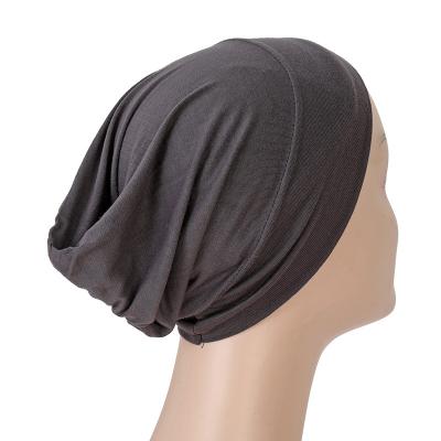 China Wholesale Muslim Hat Soft Modal Inner Cap Stretch Turban Hijab Covers Muslim Islamic Scarf Malaysia Arabic CottonHijab High Quality for sale