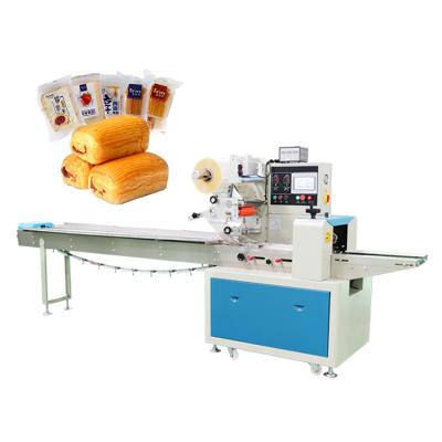 China Horizontal Automatic Plastic Food Packing Machine Paper Bag Food Bread Flow Packing Machine for sale