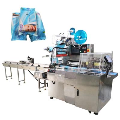 China Automatic Food Punch Labeling Baby Wipes Wet Tissue Wet Wipes Packaging Machine for sale