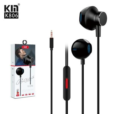 China None KM Factory Android phone earphones with microphone, music, and call wired earphones, 3.5mm deep bass in ear wired earbuds good for sale