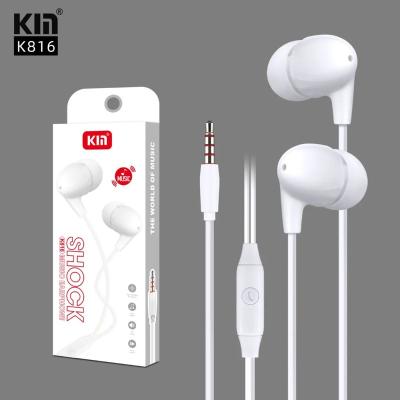 China None KM Chinese factoriesIn ear  wired mobile phone stereo remote control karaoke earphones with microphone call 3.5 universal earplu for sale