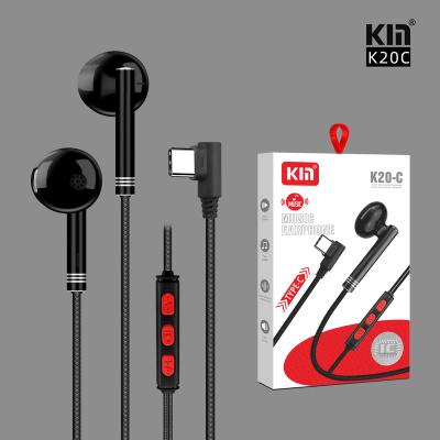 China None KM In ear digital TYPE-C live streaming karaoke line controlled tuning mobile phone earplugs with patterned wired earphones chip for sale