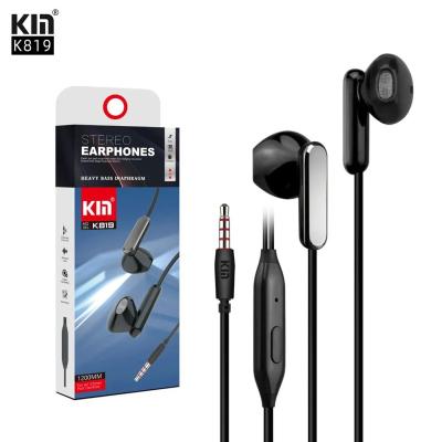 China None KM Wholesale price of 3.5mm wired earphones in ear earplugs for listening to music and calling with microphone in Chinese factor for sale