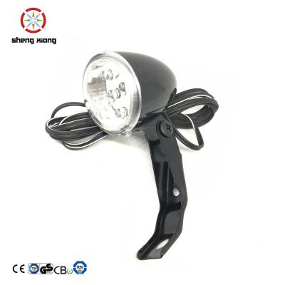 China PP City Bike Use 6V 2.4W 5 LED Bike Light For Bicycle Dynamo for sale