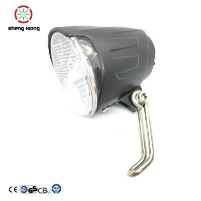 China PP Waterproof Safety Front Battery Bike Light 1 Led With Reflector for sale