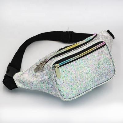 China Water Proof Laser Waist Bag Holographic Fanny Pack Fashion Waterproof Reflective Fanny Pack Glitter for sale