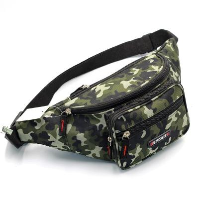 China Hot Selling Water Proof Camouflage Sport Waist Bag Nylon Waterproof Couples Outdoor Running Belt for sale