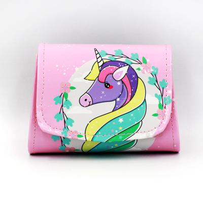 China Fashion Girls PU Shoulder Bag PU Leather Small Handbag Unicorn Kids Mini Messenger Bag for sale