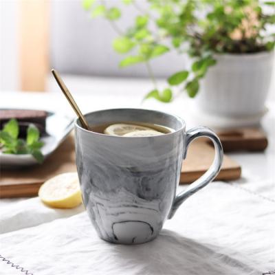 China China 550ml High Quality Sustainable Fine Gray Marble Cheap Mug Europe For Latte Coffee for sale