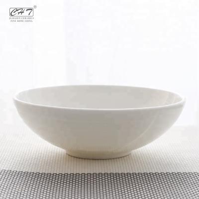 China Directly Supply Cereal Maker Sustainable Serving Bowl White Salad Fruit Bowls Ceramic Bowl for sale